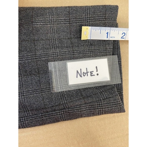 Napoli Wool Blazer Windowpane Plaid Suit Jacket 39R Gray Lined Notch Sports Coat - Picture 15 of 16